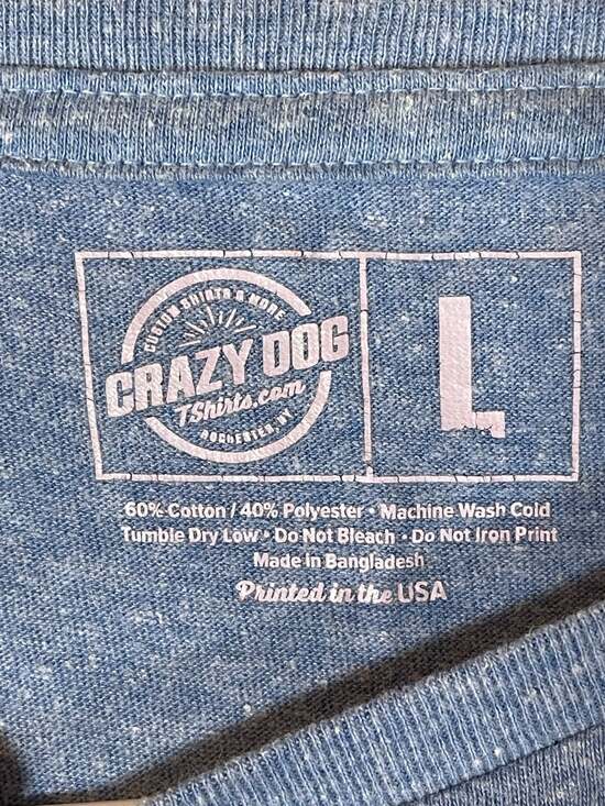 Crazy Dog Women's Fcking Magical Unicorn Graphic Tee Light Blue Large - Picture 3 of 3